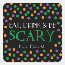 Halloween Trick or Treat Favor Sticker