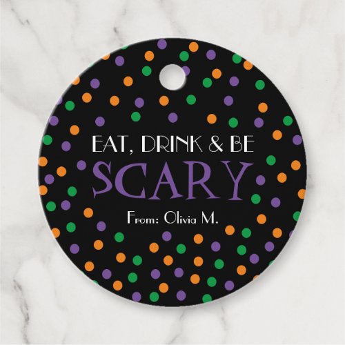 Halloween Trick or Treat Favor Sticker Favor Tags