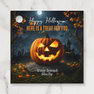 Halloween trick or treat favor tags