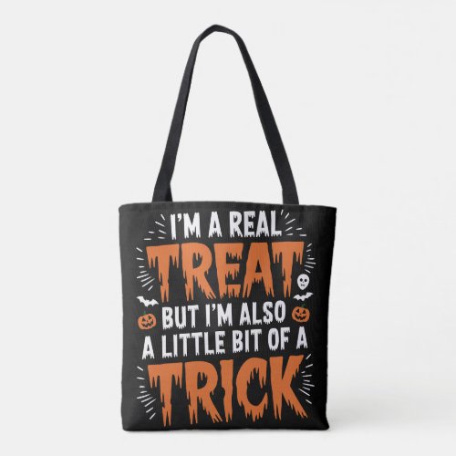 Halloween Trick or Treat Fun Design Tote Bag