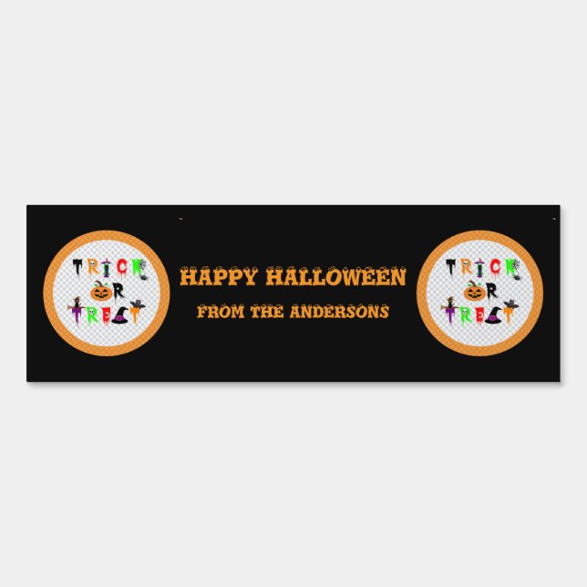 Halloween Trick or Treat Garden Sign (Front)