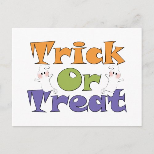 Halloween Trick or Treat Ghosts Recipe Card