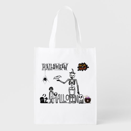 Halloween Trick or Treat Grocery Bag
