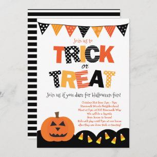 Halloween Trick or Treat Invitation