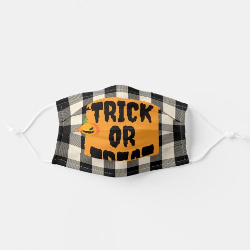 Halloween Trick Or Treat Jack O Lantern Adult Cloth Face Mask