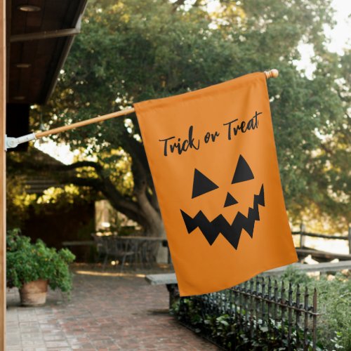 Halloween Trick or Treat Jack o Lantern Pumpkin House Flag