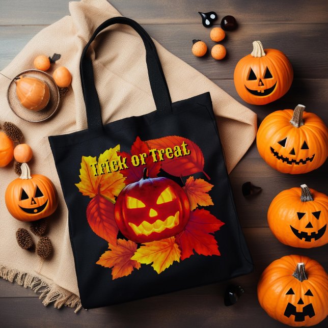Halloween Trick or Treat Jack O'lantern  Tote Bag (Creator Uploaded)