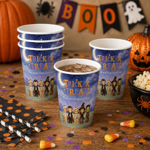 Halloween Trick or Treat Kid's Costume Party Paper Cups