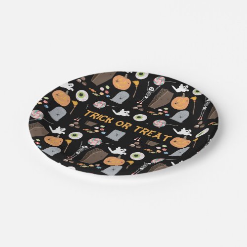 Halloween Trick or Treat Kids Halloween Party Paper Plates