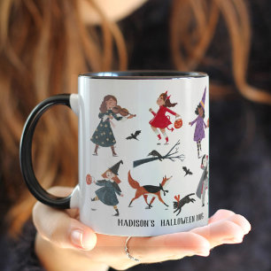 Halloween trick or treat kids mug
