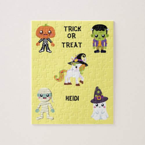 HALLOWEEN TRICK OR TREAT KIDS PUZZLE PERSONALIZED