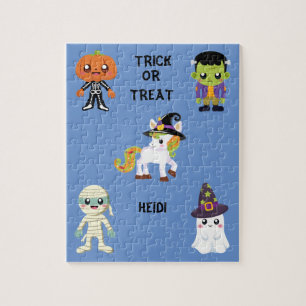 HALLOWEEN "TRICK OR TREAT KIDS PUZZLE PERSONALIZED