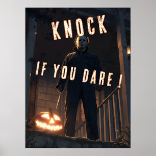 Halloween Trick or Treat Knock if You Dare Horror Poster