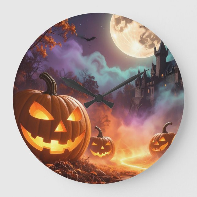 Halloween Trick or Treat Large Clock (Front)