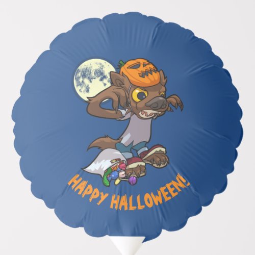Halloween Trick Or Treat  Little Cartoon Werewolf Balloon