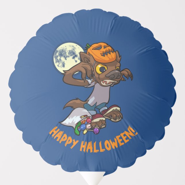 Halloween Trick Or Treat  Little Cartoon Werewolf Balloon (Front)
