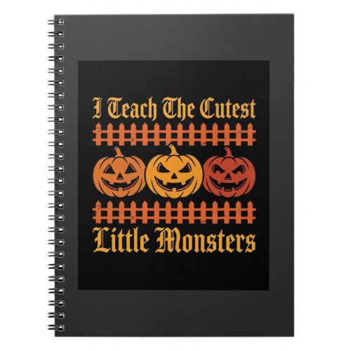Halloween Trick Or Treat Little Monsters Pumpkin D Notebook