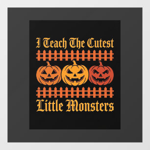 Halloween Trick Or Treat Little Monsters Pumpkin D Window Cling