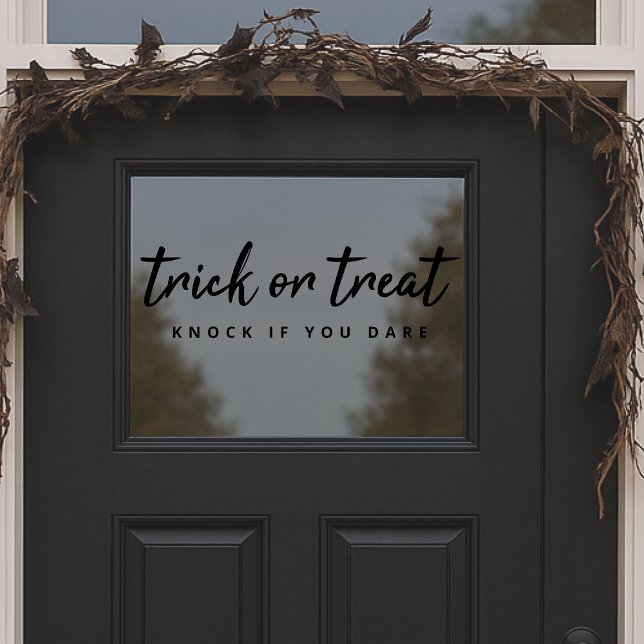 Halloween Trick or Treat | Modern Stylish Door Window Cling (Creator Uploaded)