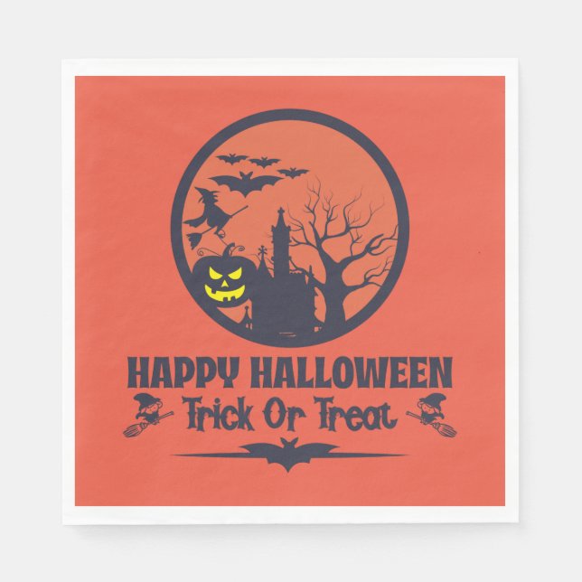 Halloween Trick Or Treat  Napkins (Front)