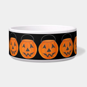 Halloween Trick or Treat Orange Pumpkin Carving Bowl