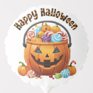 Halloween Trick Or Treat Pail And Candy Balloon