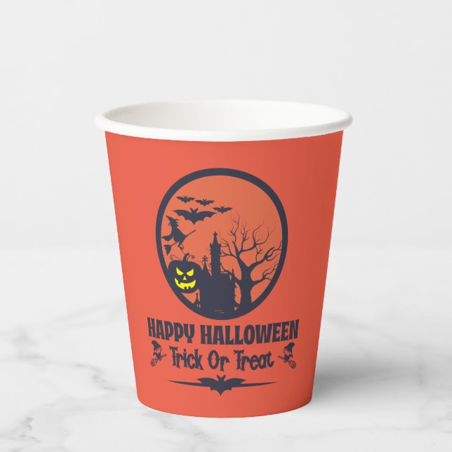 Halloween Trick Or Treat   Paper Cups (Front)