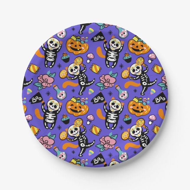 Halloween Trick or Treat Paper Plates (Front)