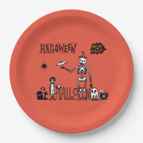 Halloween Trick or Treat Paper Plates
