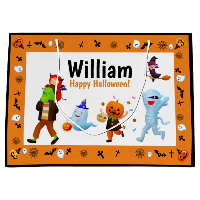 Halloween Trick-or-Treat Parade Personalized Bag (Front)