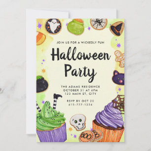 Halloween Trick or Treat Party Customizable Invitation