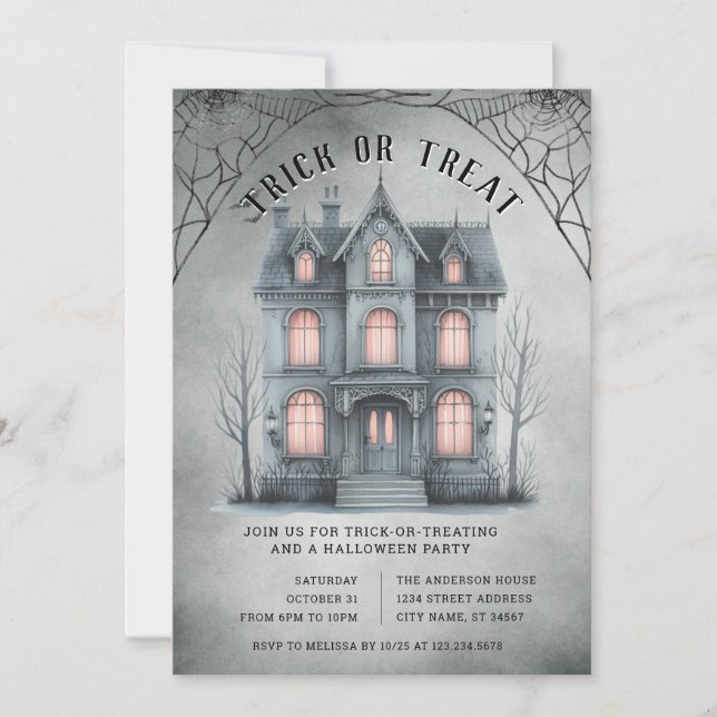 Halloween Trick or Treat Party Invitation (Front)