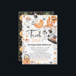 Halloween Trick Or Treat Party Invitation<br><div class="desc">Halloween Black Orange Watercolor design. Matching products can be found in Halloween Party collection. If you have any questions feel free to contact me.</div>