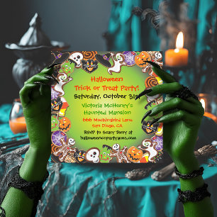 Halloween Trick or Treat Party Invitation
