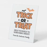 Halloween Trick or Treat Party Table Sign