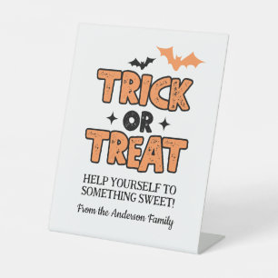 Halloween Trick or Treat Party Table Sign