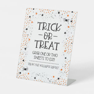 Halloween Trick or Treat Party Table Sign