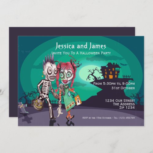 Halloween Trick or Treat Personalized Invitation