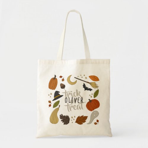 Halloween Trick or Treat Personalized Tote Bag