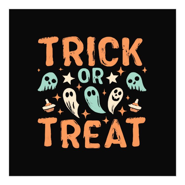 Halloween Trick or Treat Photo Print (Front)