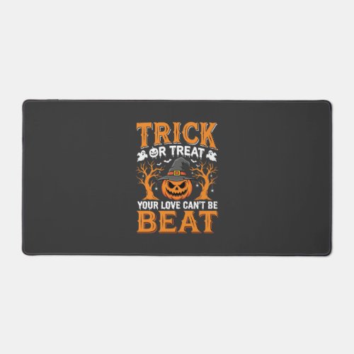 Halloween Trick or Treat Pumpkin Love Desk Mat