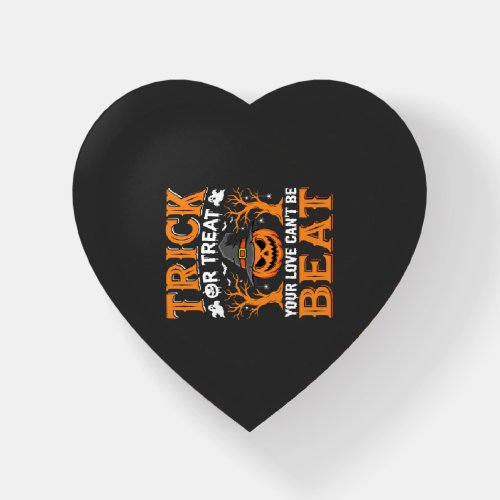 Halloween Trick or Treat Pumpkin Love Paperweight