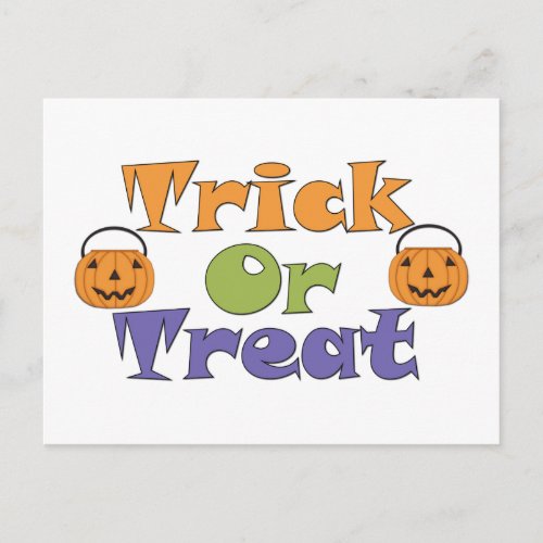 Halloween Trick or Treat Pumpkins Recipe Card