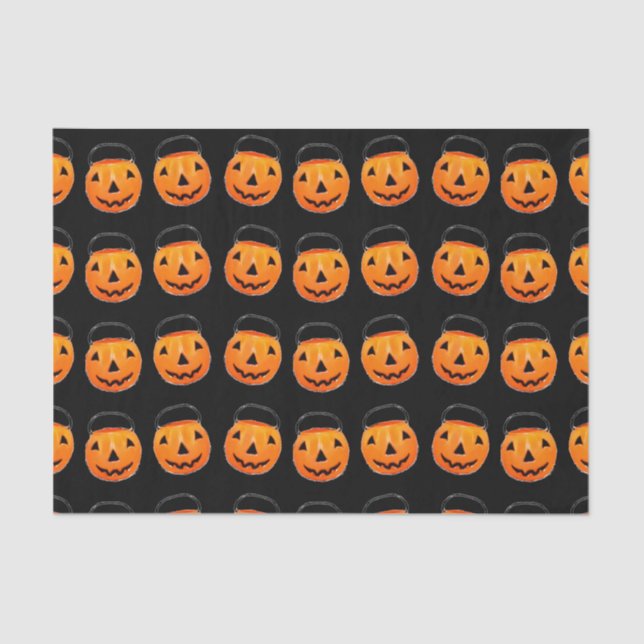 Halloween Trick or Treat Pumpkins Tissue Paper (Front)