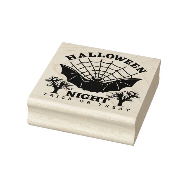 Halloween Trick or Treat Rubber Stamp (Stamp)