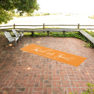 Halloween Trick or Treat Script Family Name Custom Outdoor Rug