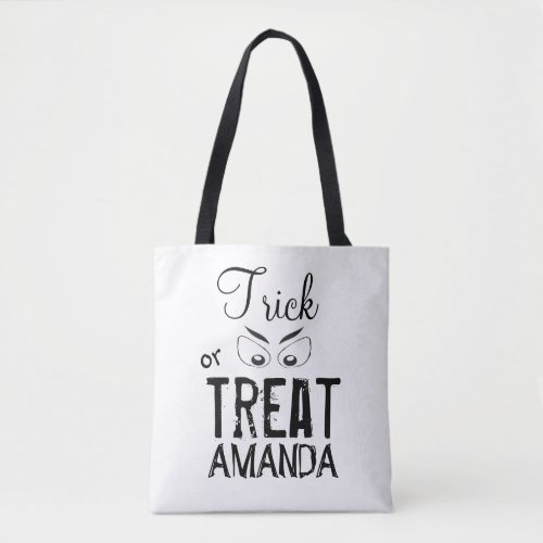 Halloween Trick Or Treat Simple Scary Ghost Eyes Tote Bag