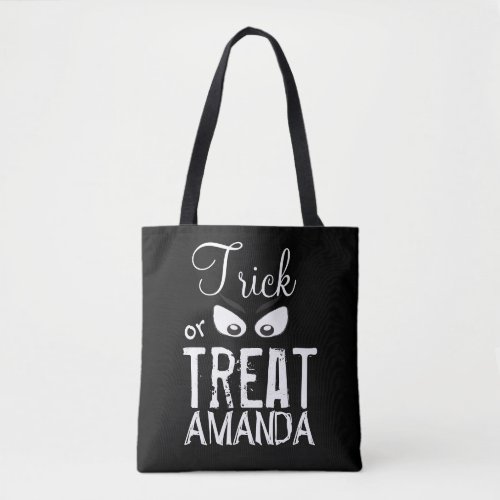 Halloween Trick Or Treat Simple Scary Ghost Eyes Tote Bag