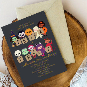 Halloween Trick or Treat Spooktacular CostumeParty Invitation