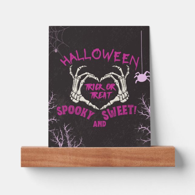 Halloween Trick or Treat Spooky and Sweet  Picture Ledge (Front)